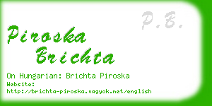 piroska brichta business card